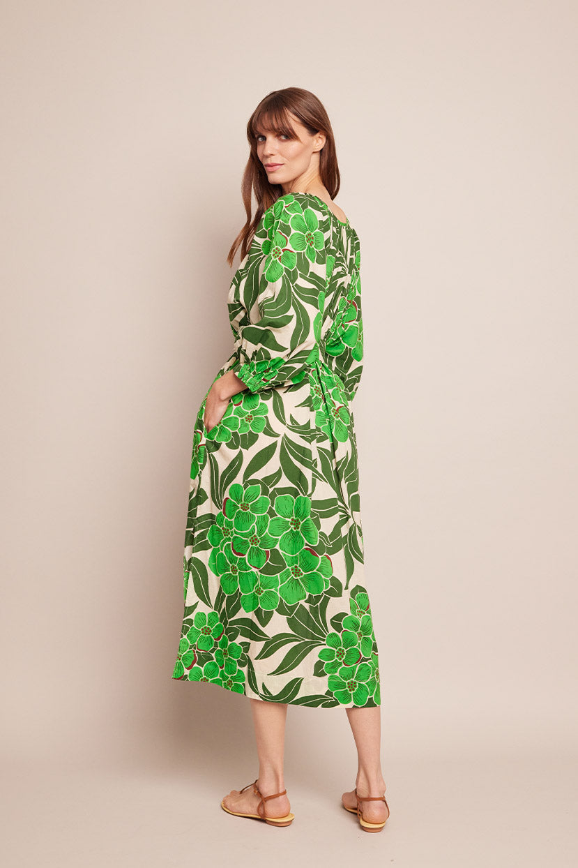 Simone Dress in Palm Beach Green