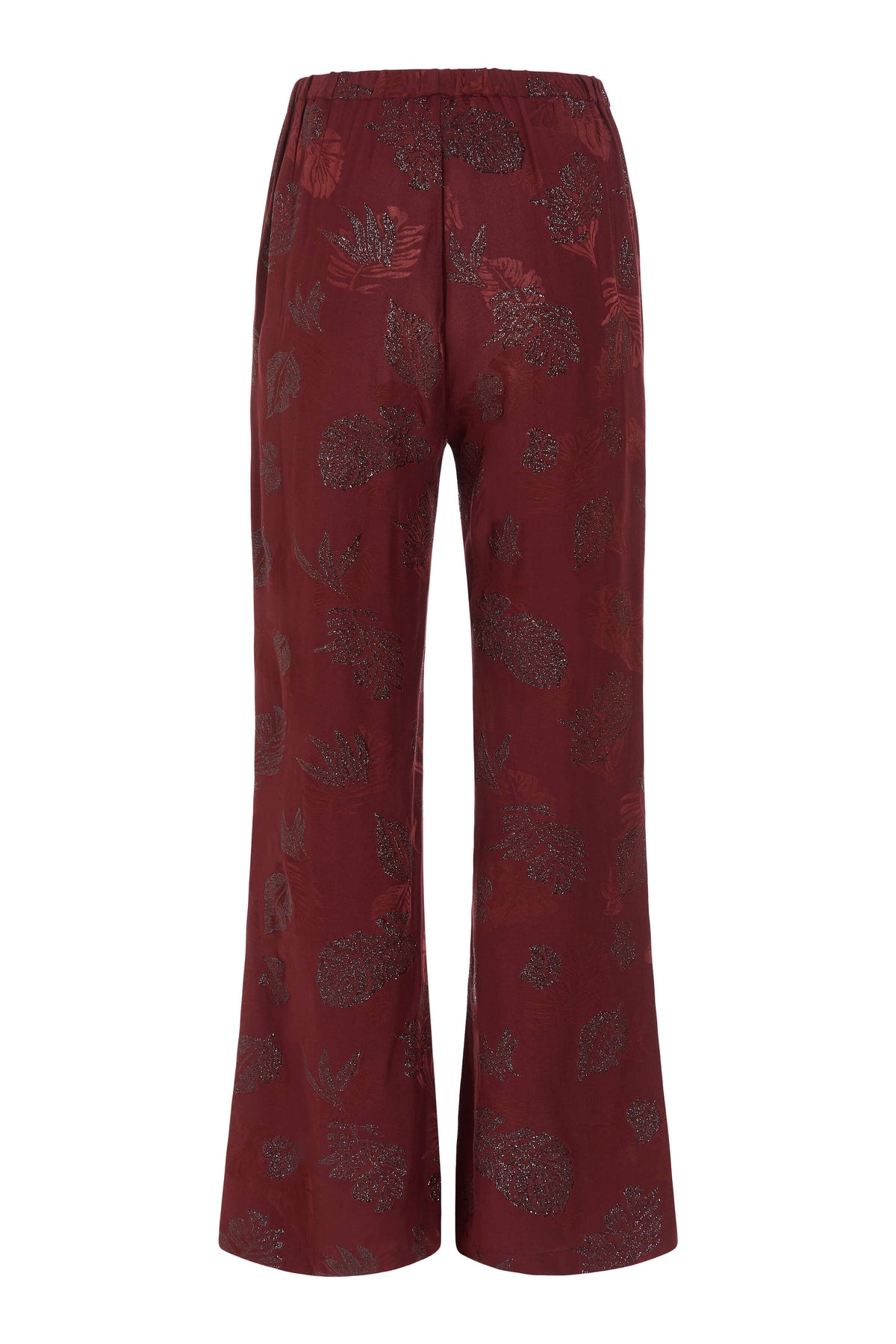 Gigi Maroon Floral Easy Pant