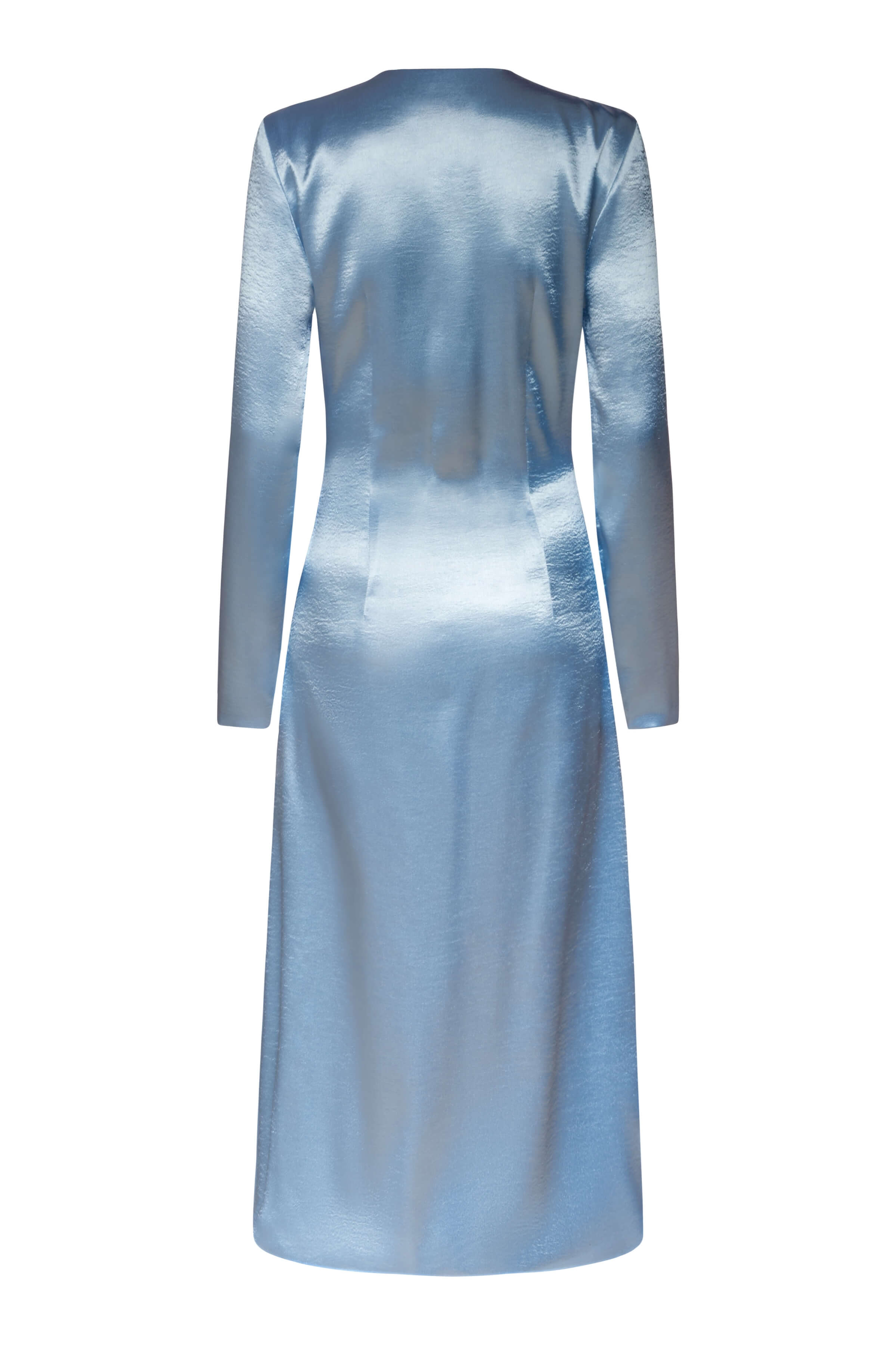Beatrice Ice Blue Hammered Satin Top