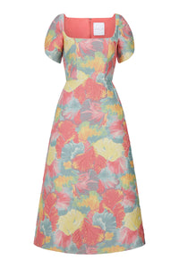 Astrid Sherbet Brocade Midi Dress