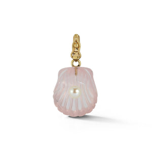 Dream Shell Pendant in Rose Quartz