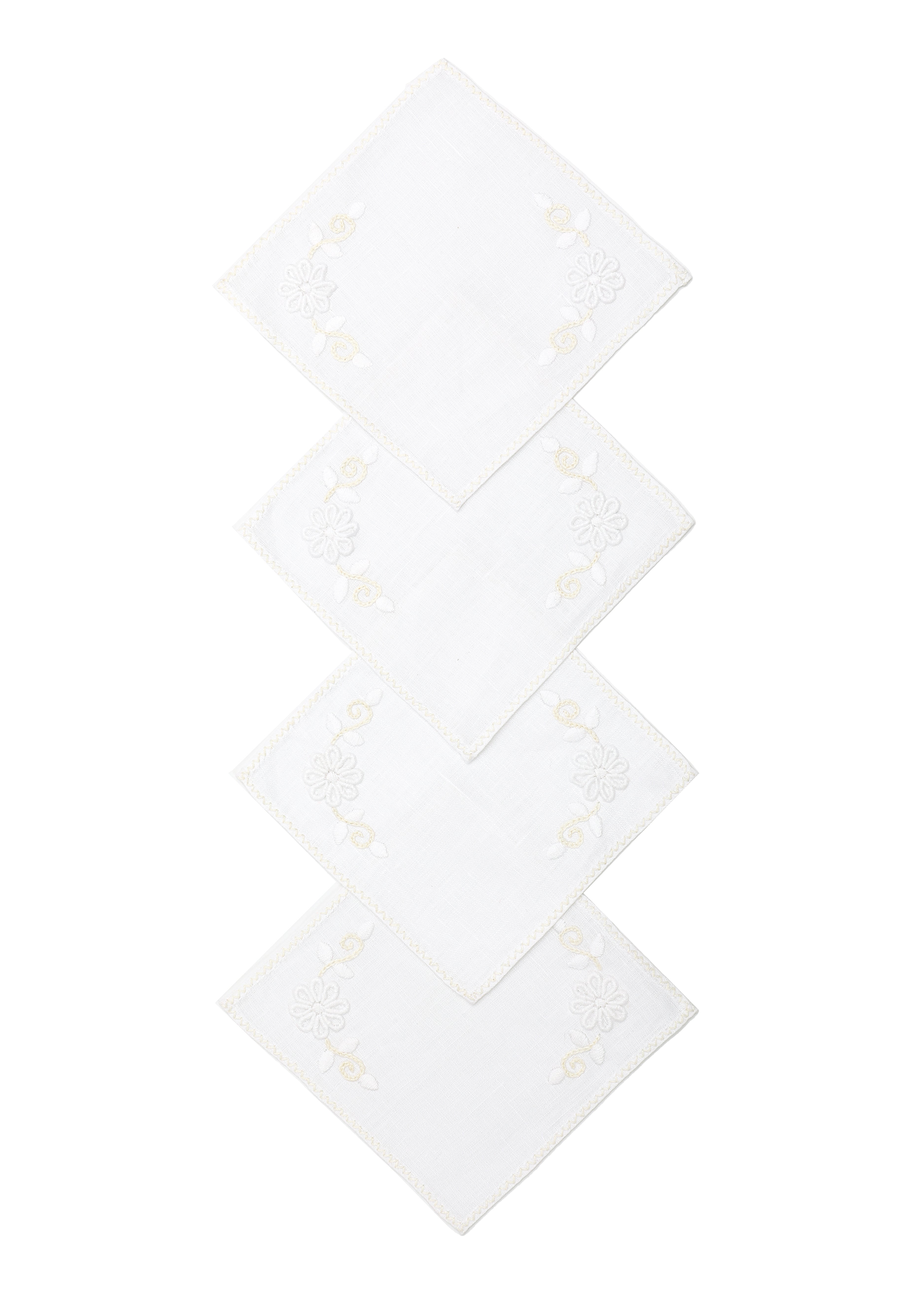 OTM Exclusive: Cocktail Napkins in Bianca, Set of 4