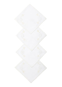 OTM Exclusive: Cocktail Napkins in Bianca, Set of 4