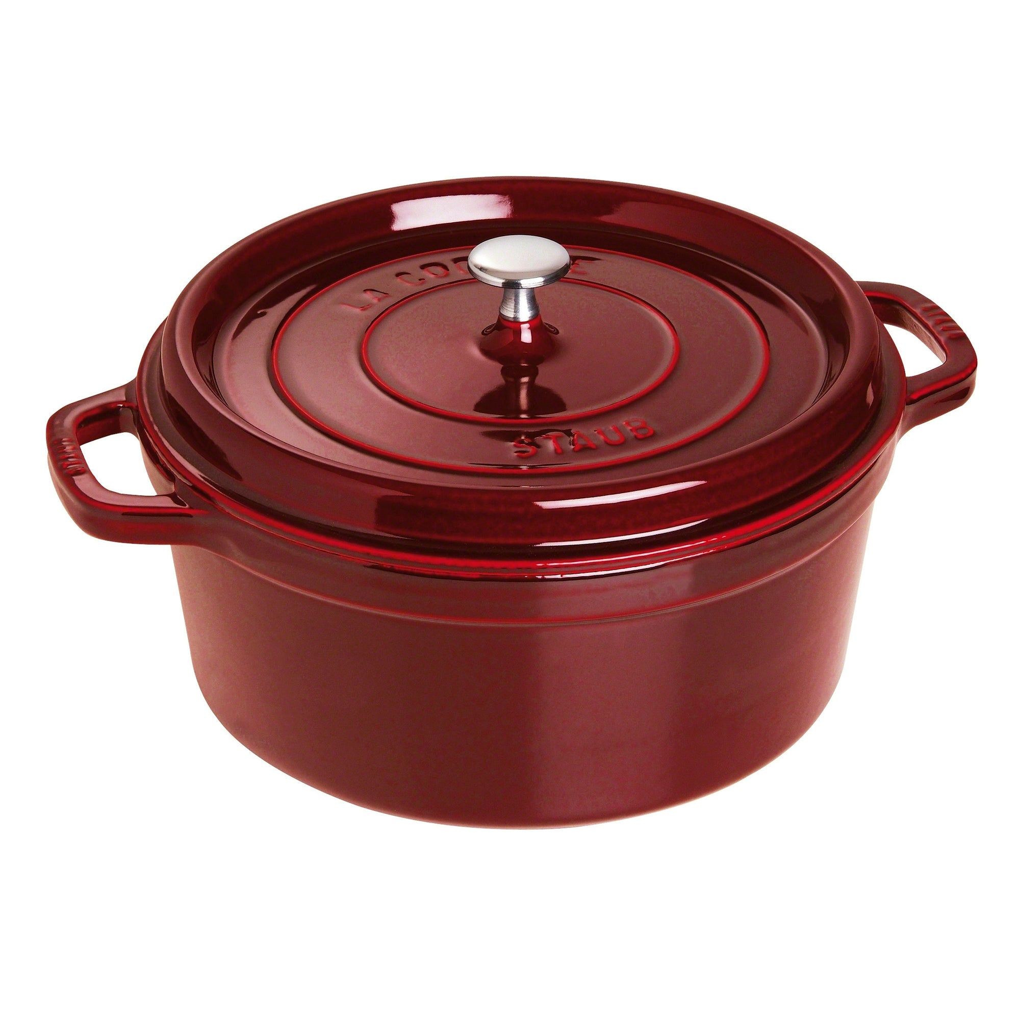 Cast Iron 7-qt Round Cocotte in Grenadine