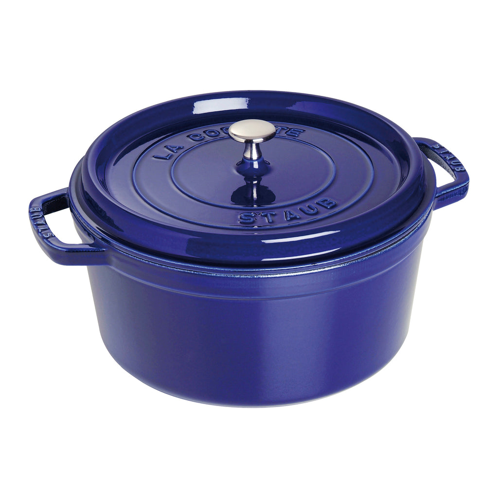 Cast Iron 7-qt Round Cocotte in Dark Blue