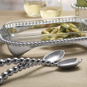 Pearled Oblong Casserole Caddy-Serving Trays and More-|-Mariposa