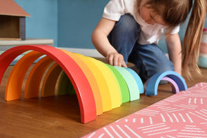 XL Wooden Stacking Rainbow Playset