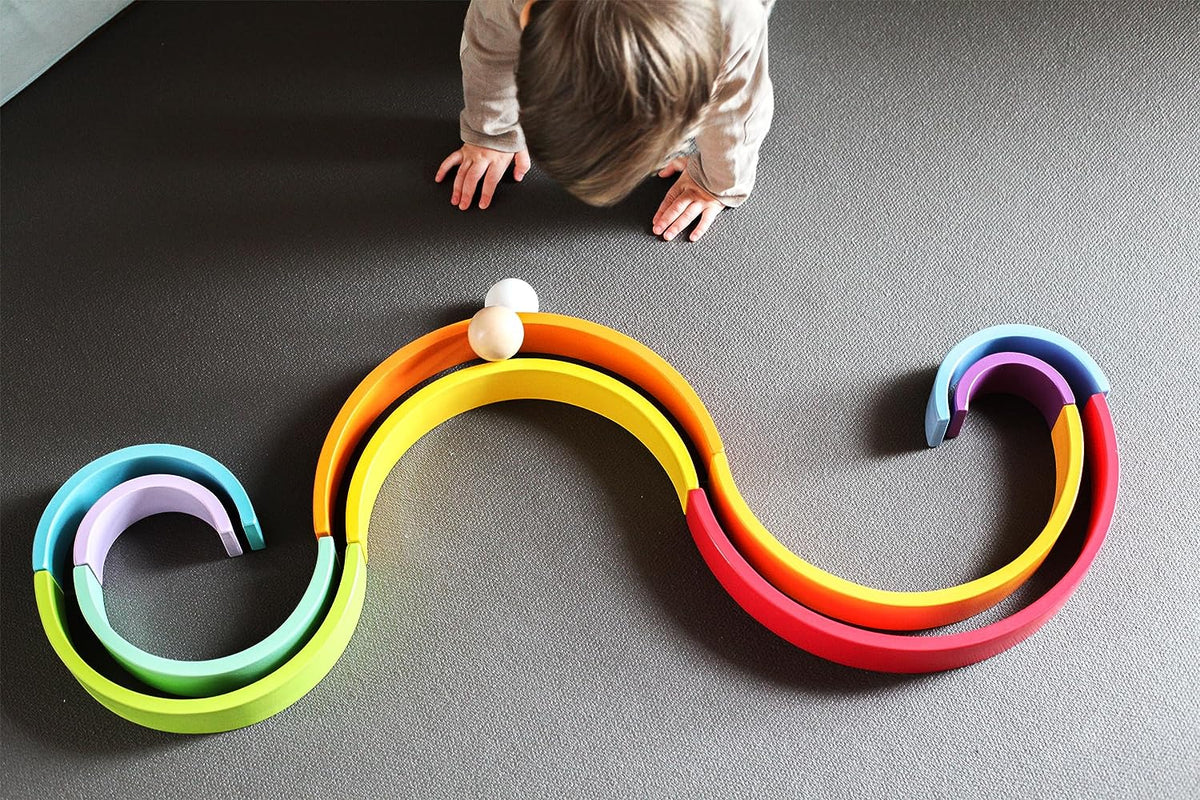 XL Wooden Stacking Rainbow Playset