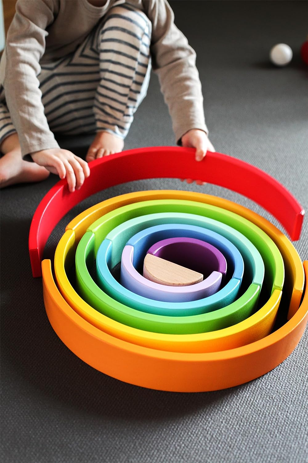 XL Wooden Stacking Rainbow Playset