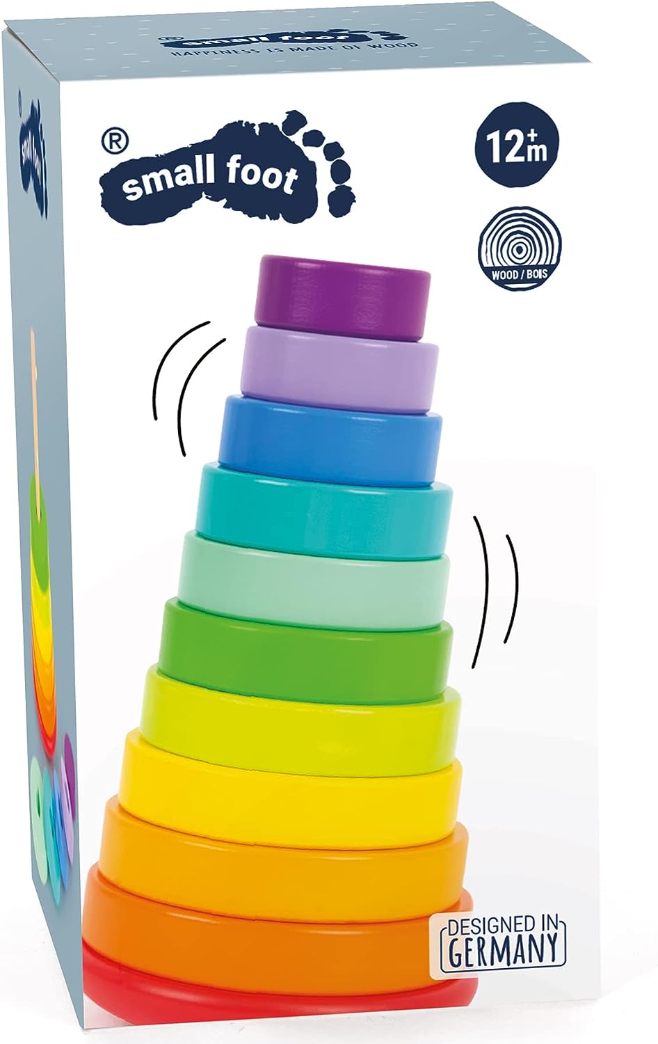 Wooden Large Rainbow Stacking Tower