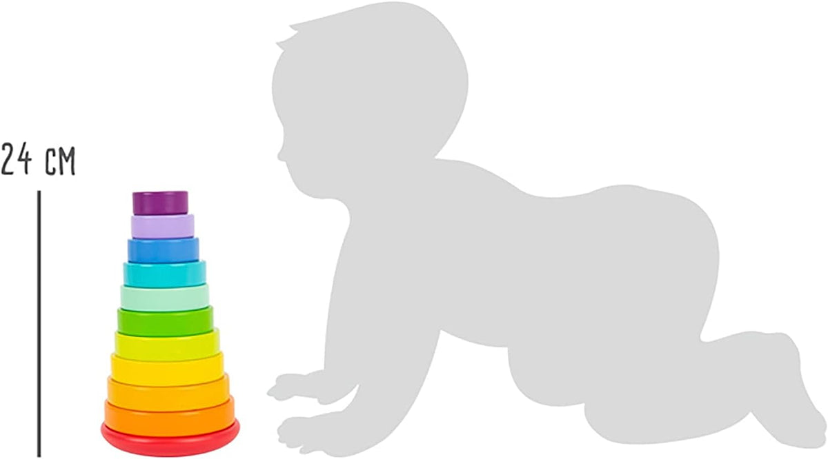 Wooden Large Rainbow Stacking Tower