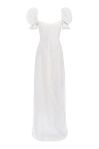 Isidore Puff Sleeve Column Gown