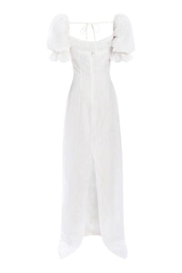 Isidore Puff Sleeve Column Gown