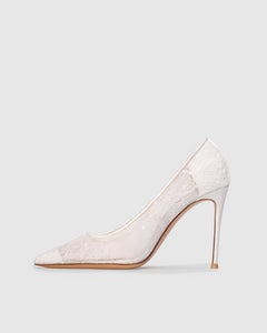 Marina 100 in White Sequin Lace