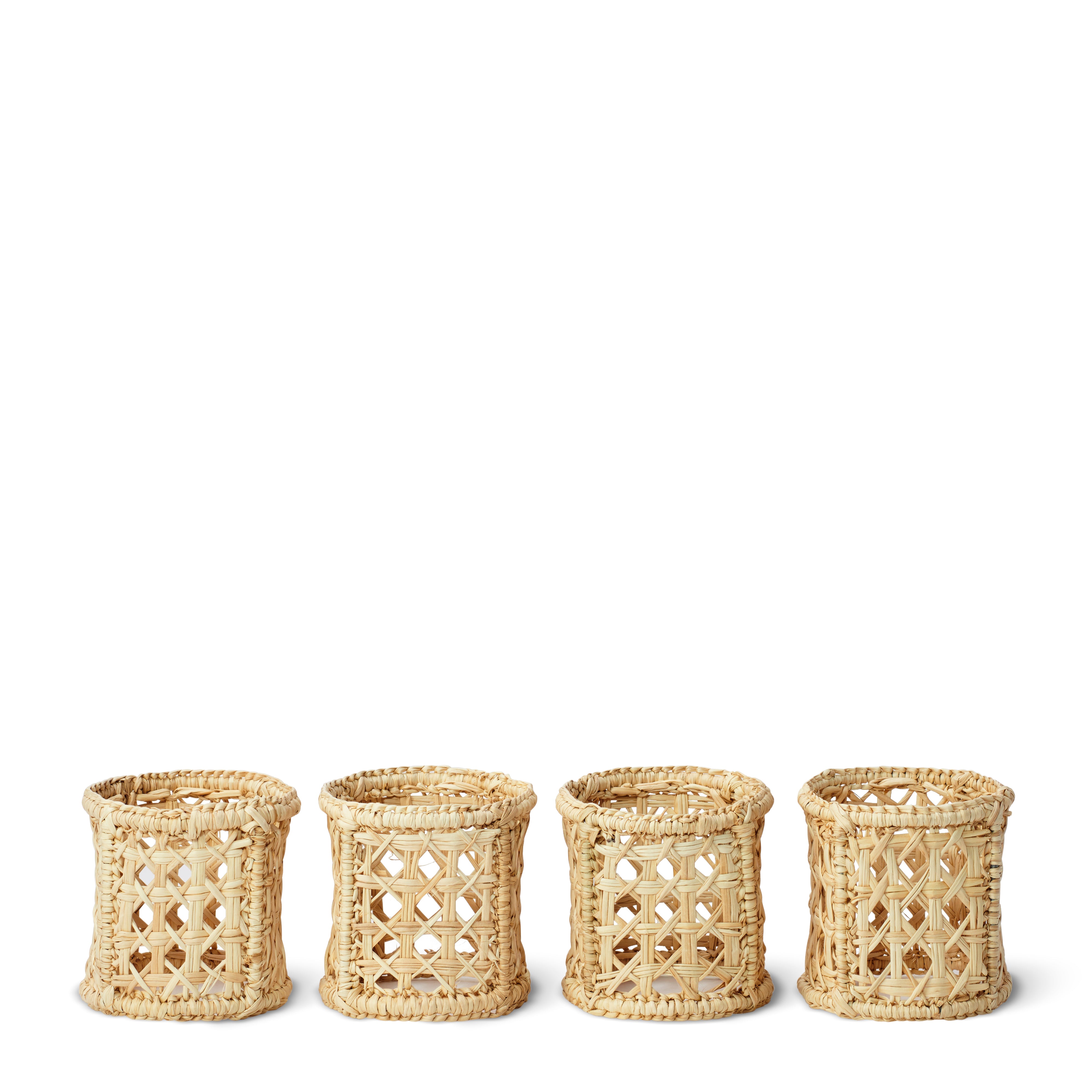 Eva Raffia Napkin Rings, Set of 4