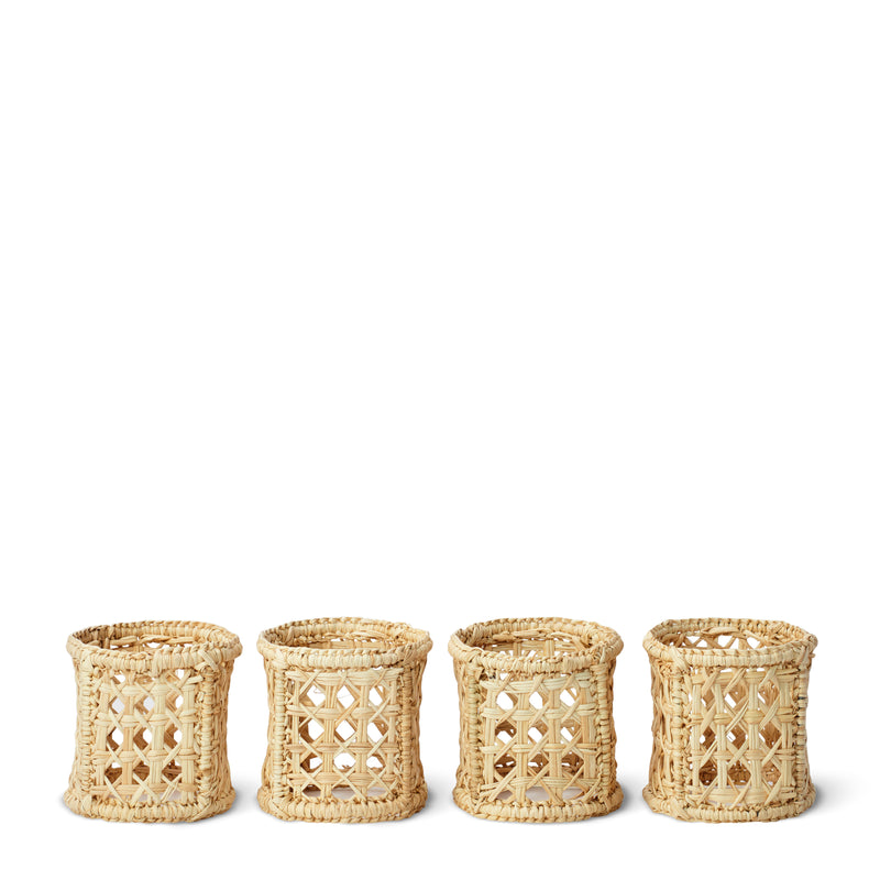 Eva Raffia Napkin Rings, Set of 4