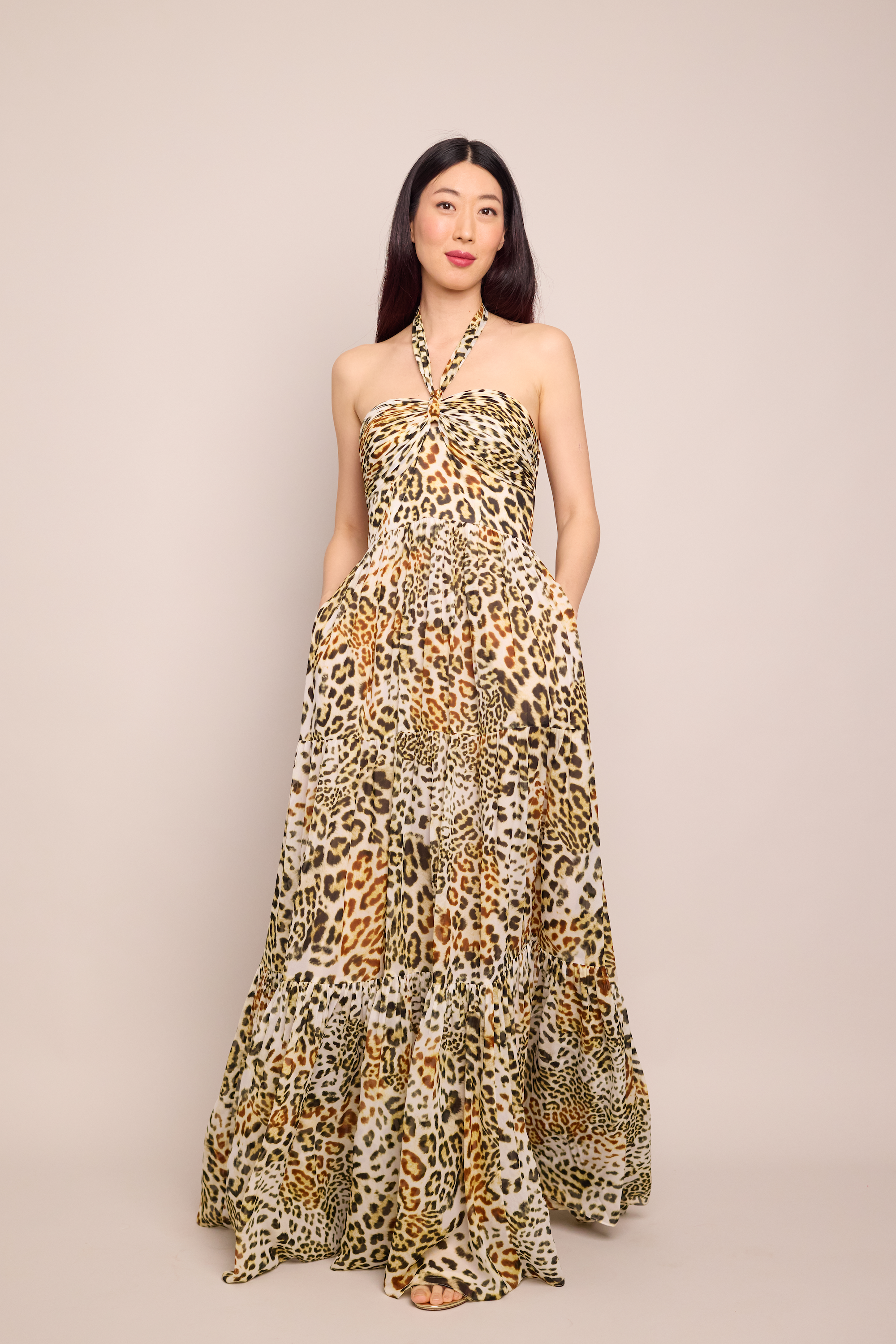 Piana Maxi Dress in Cheetah Natural