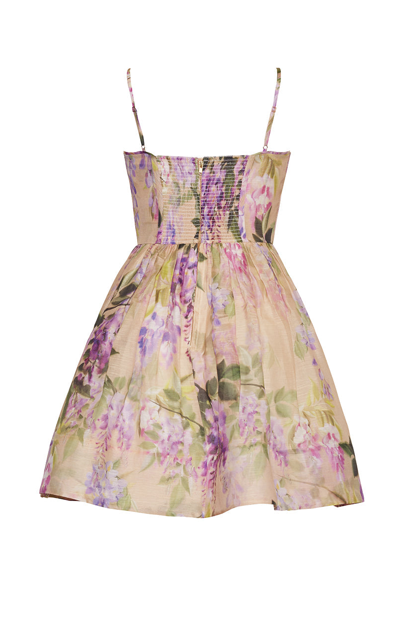 Alba Mini Dress in Wisteria Ginger Root