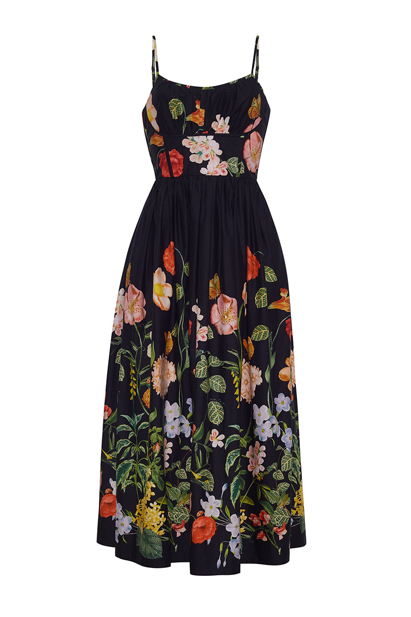 Alba Midi Dress in Nectar Black