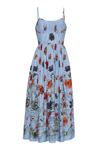 Alba Midi Dress in Botanica Blue