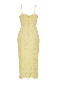 Camille Dress in Tulip Lace Yellow