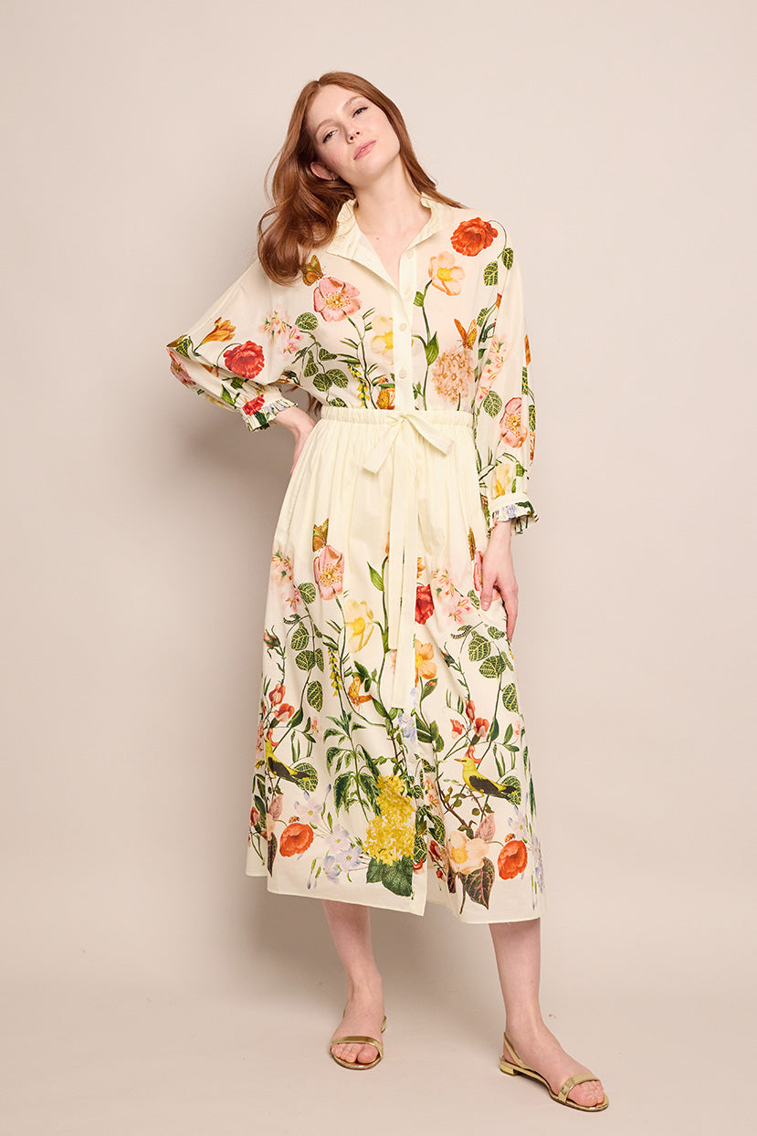 Louisa Dress in Nectar Egret