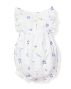 Baby’s Twill Ruffled Romper in Suffolk Seashells