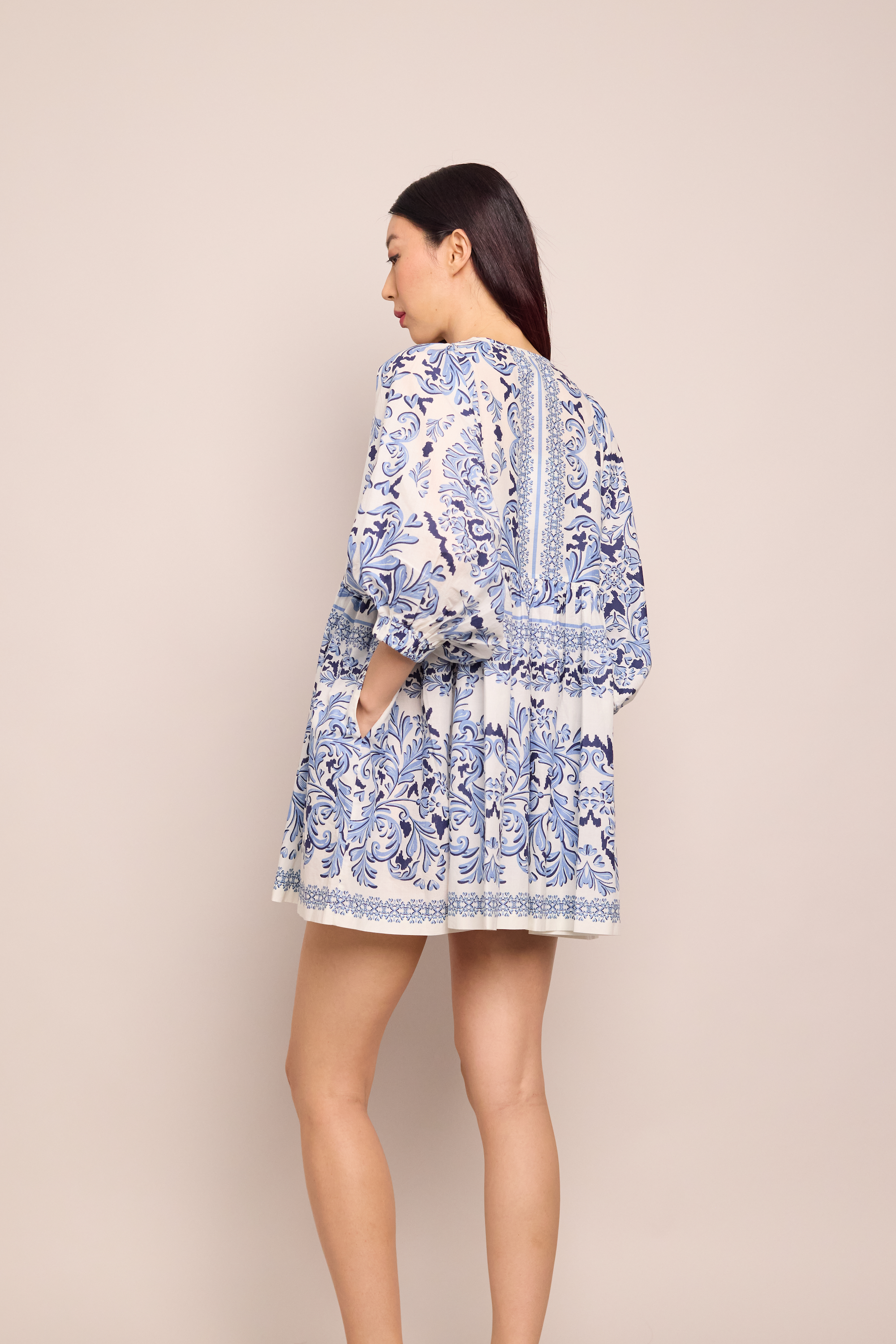 Jude Mini Dress in Saltaire Light Blue