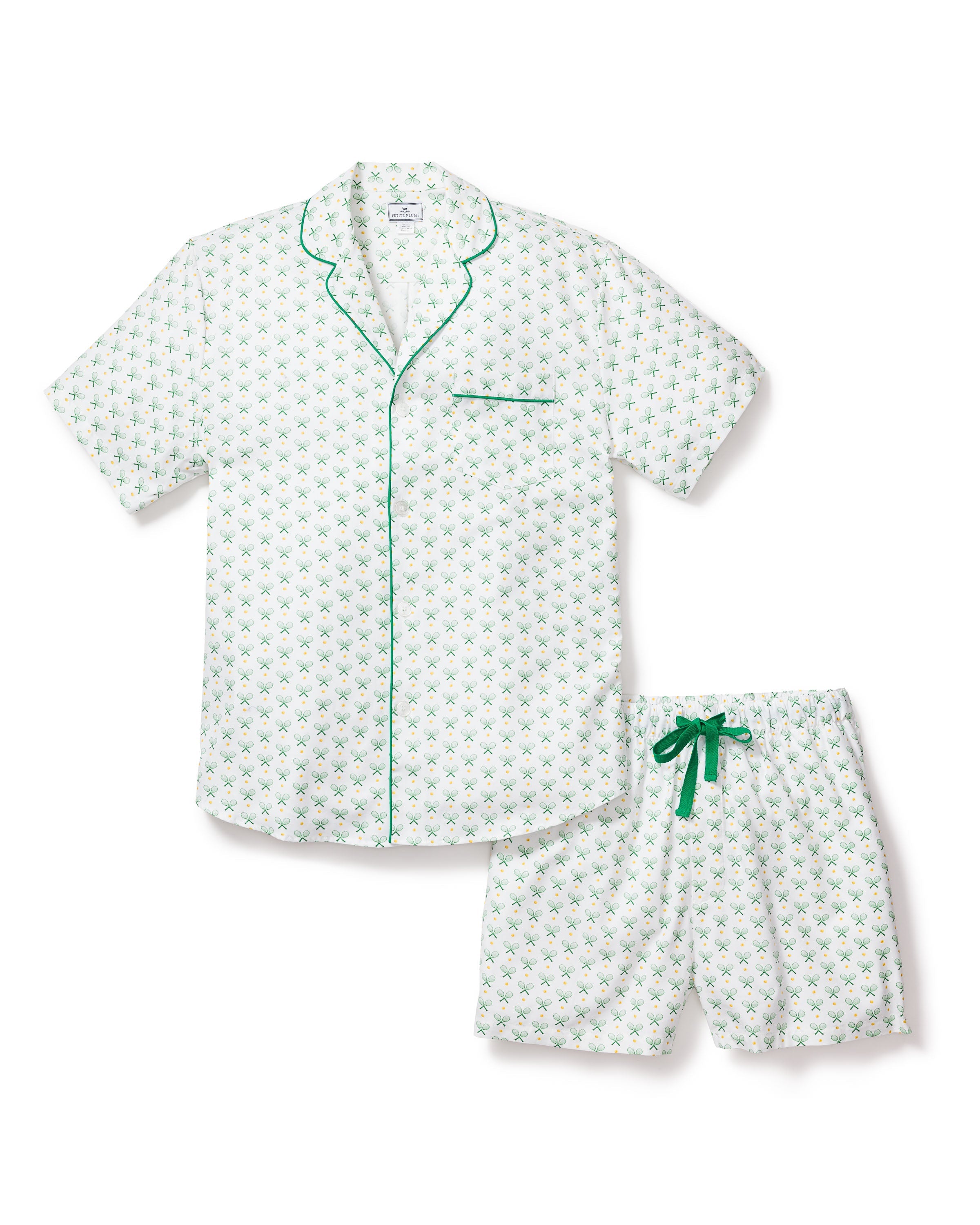 Men’s Twill Pajama Short Set in Match Point