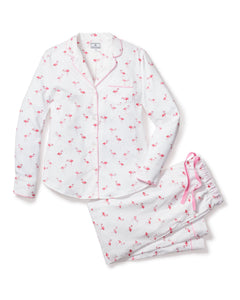 Women’s Twill Pajama Set in Flamingos