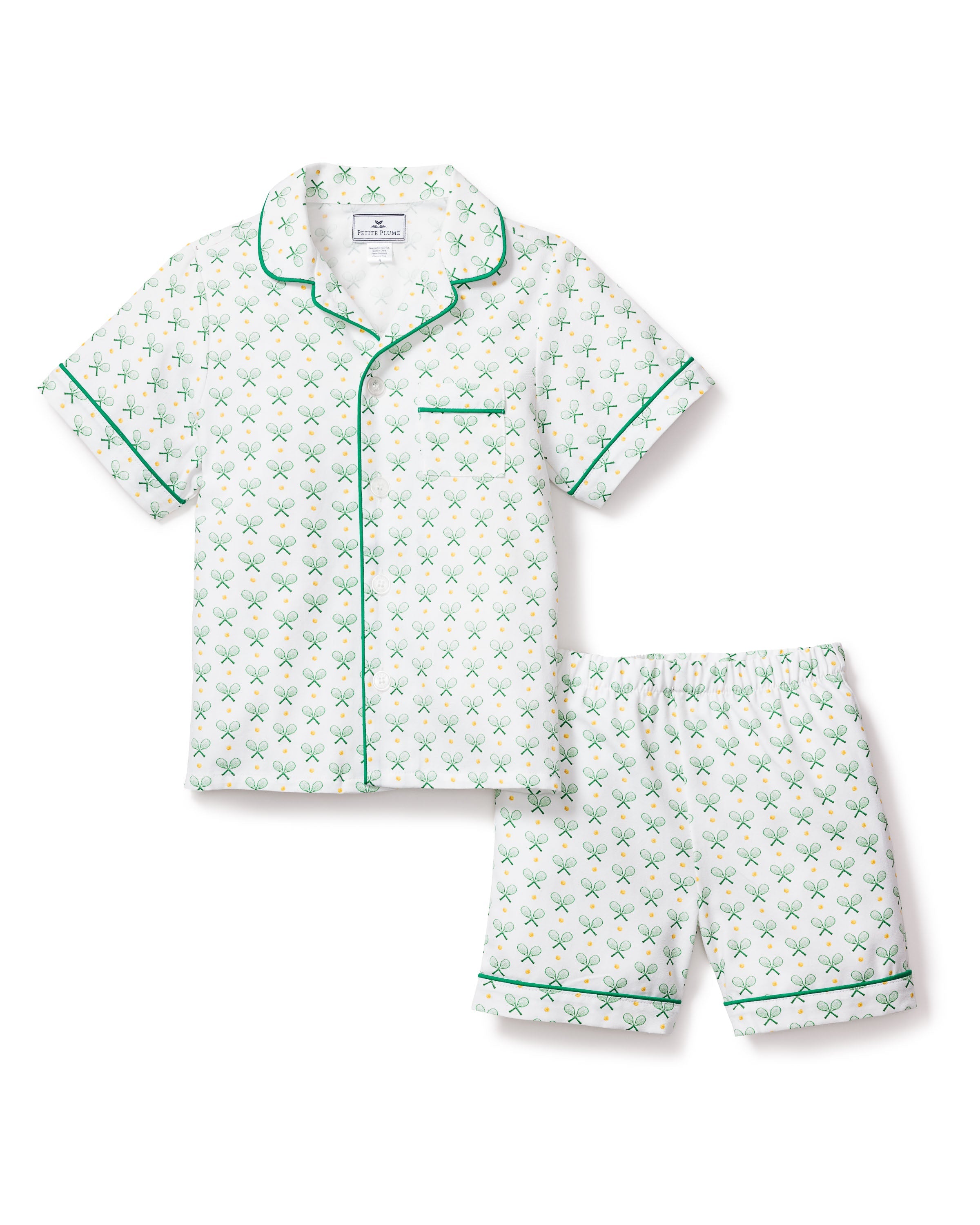 Kid’s Twill Pajama Short Set in Match Point