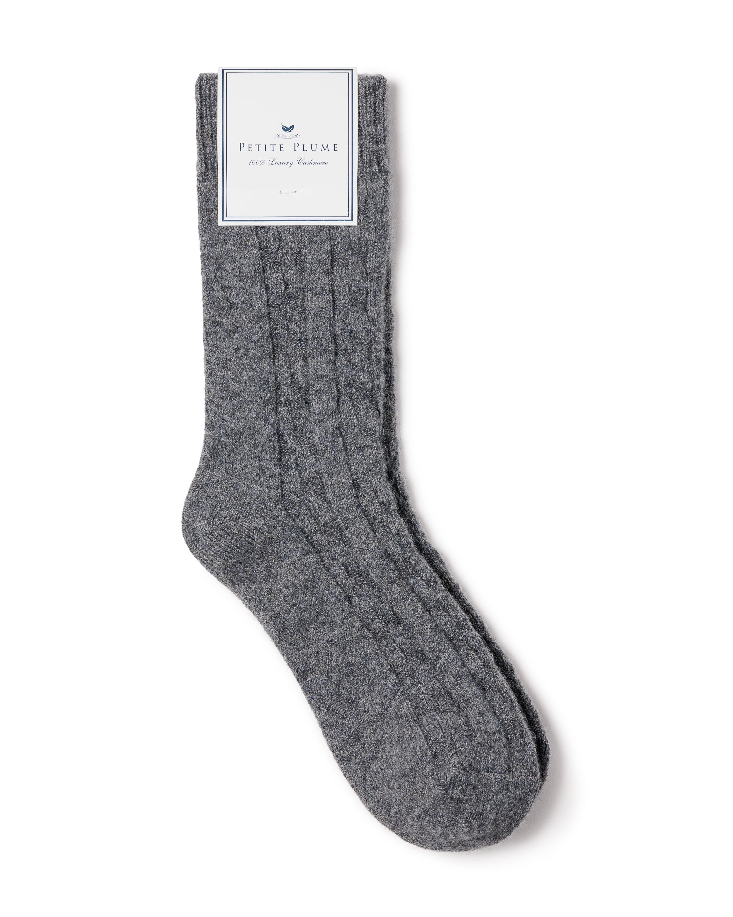 Women’s Cashmere Socks in Dark Grey