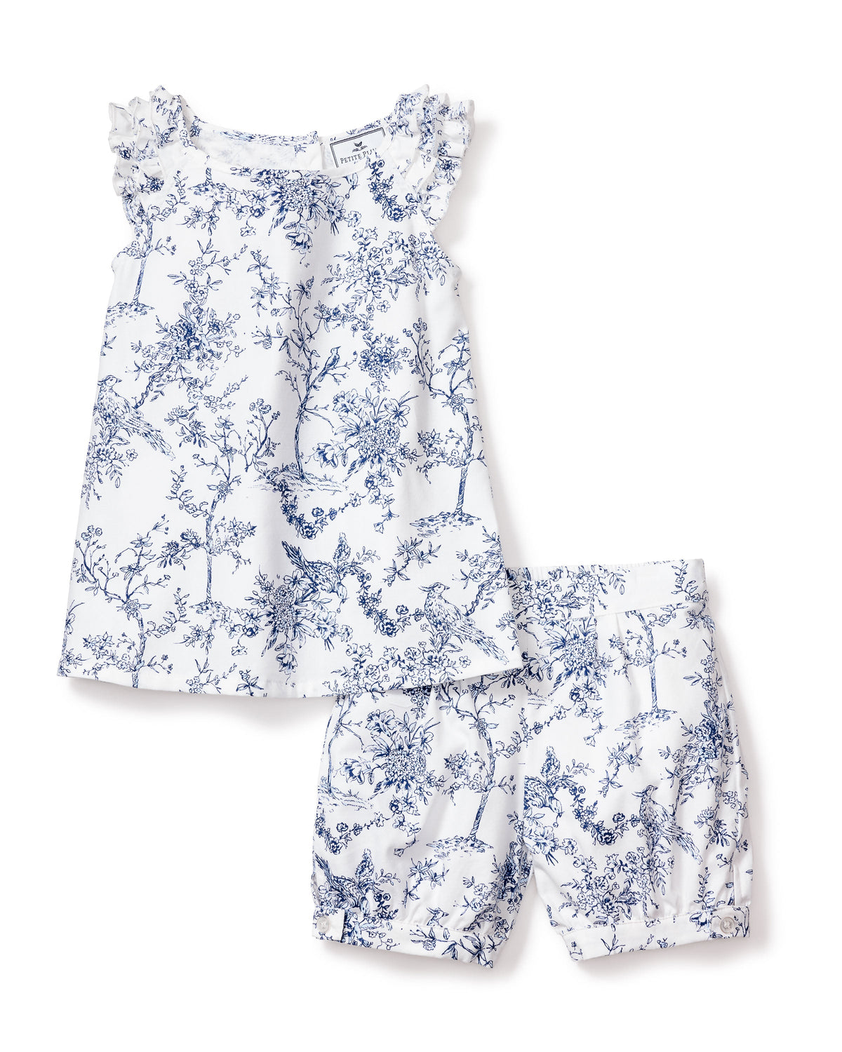 Girl’s Twill Amelie Short Set in Timeless Toile