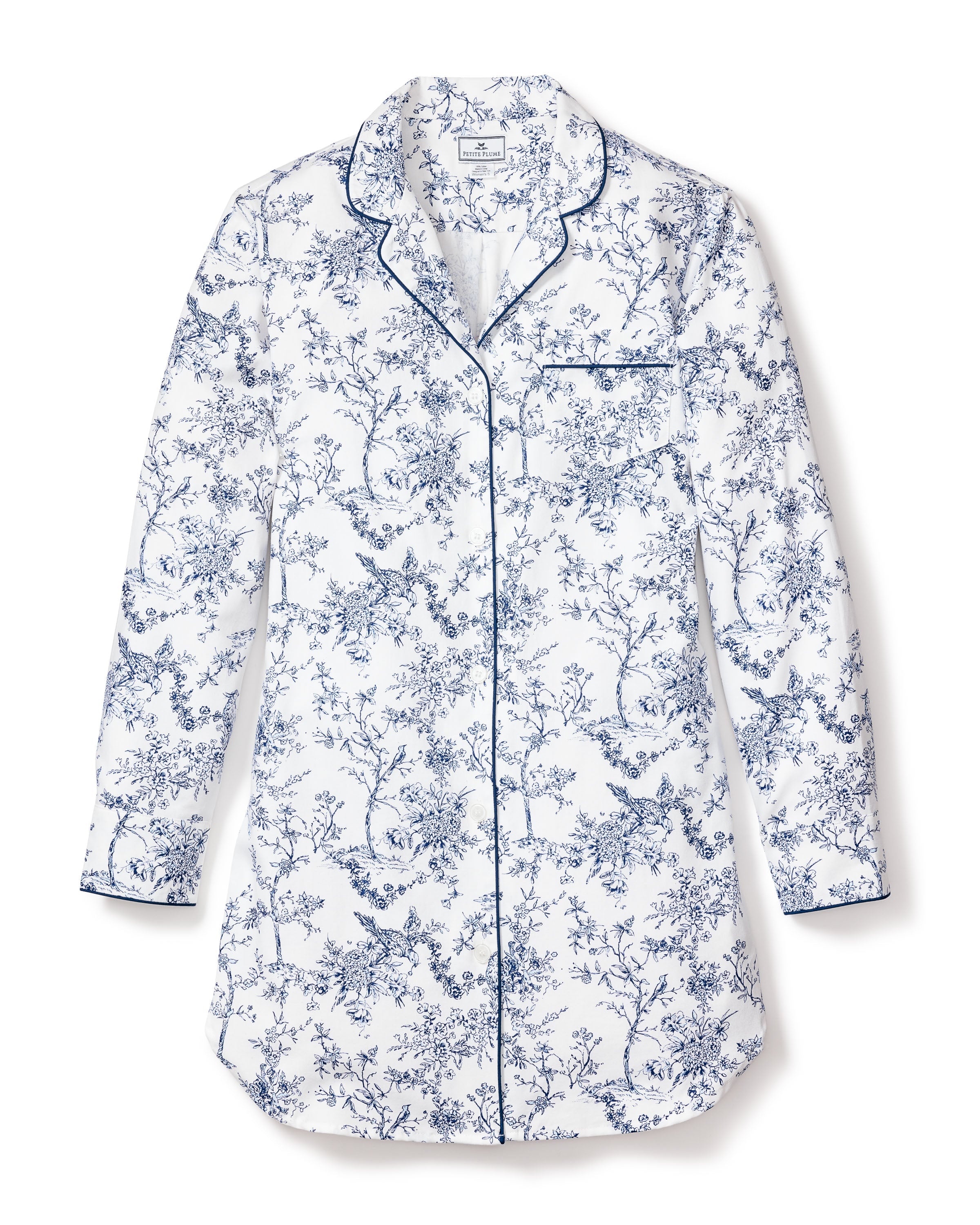 Women’s Twill Nightshirt in Timeless Toile