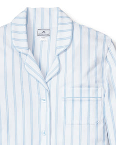 Women's Pima Nightshirt in Periwinkle Stripe