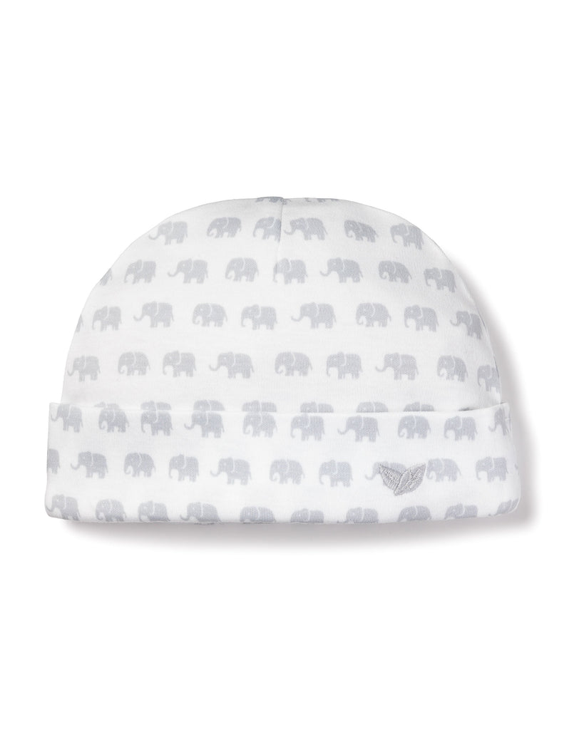 Baby’s Pima Hat in Gray Elephants