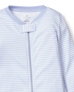 Baby’s Pima Snug Fit Romper in Blue Stripes