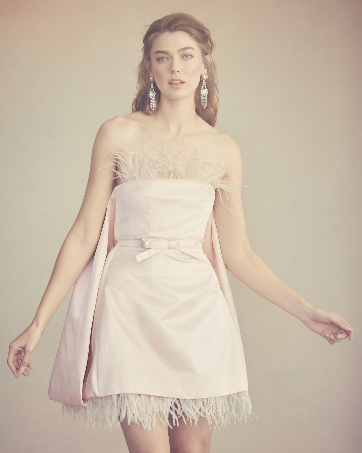 Cloud Dress in Blush Duchess Satin