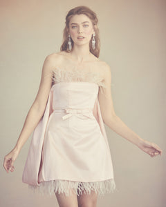 Cloud Dress in Blush Duchess Satin