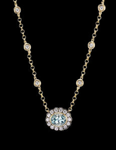 Single Alexandra Necklace Aquamarine