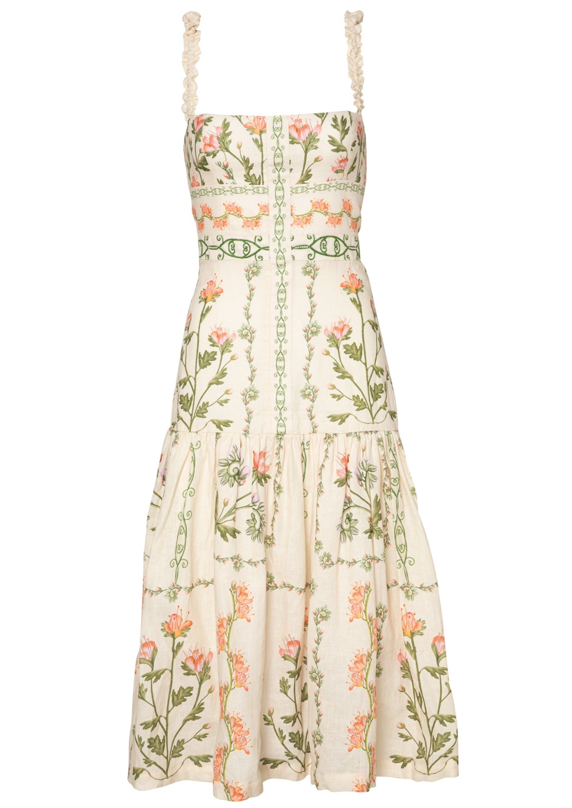 Nispero Oasis Linen Midi Dress