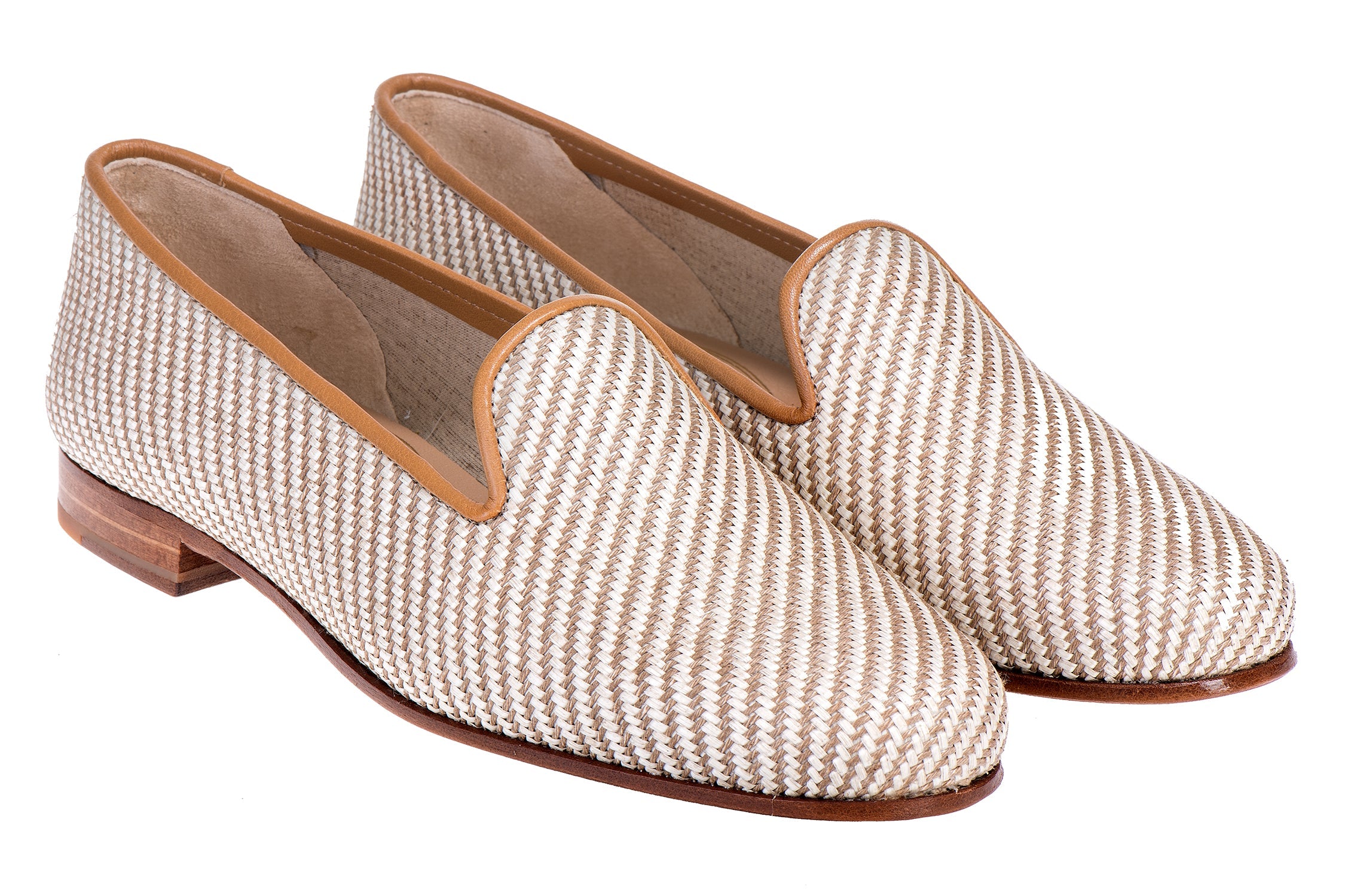 Our Straw Cream Raffia Slipper (Women) item is photographed here against a white background.