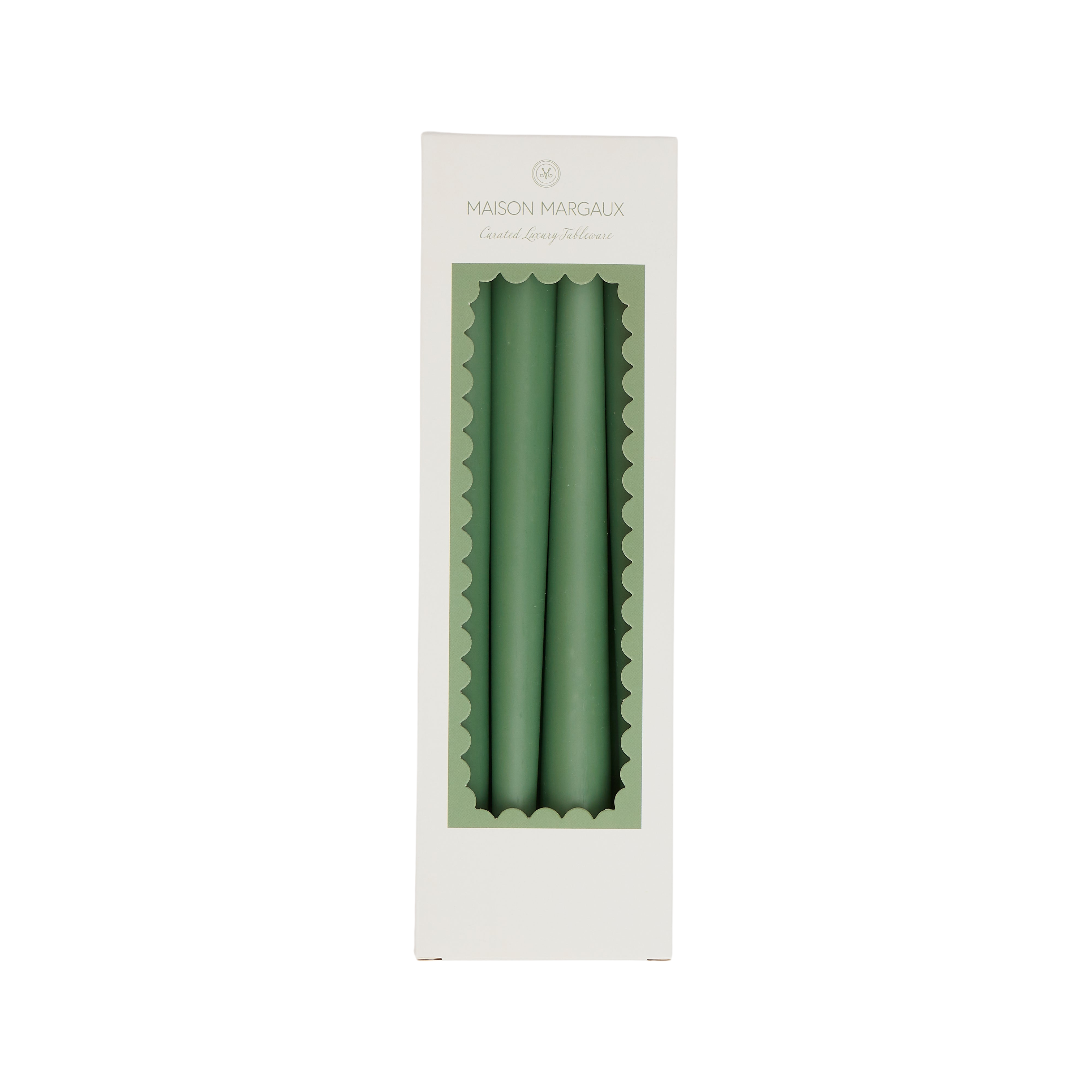 Sage Green Tapered Candles, Set of 8