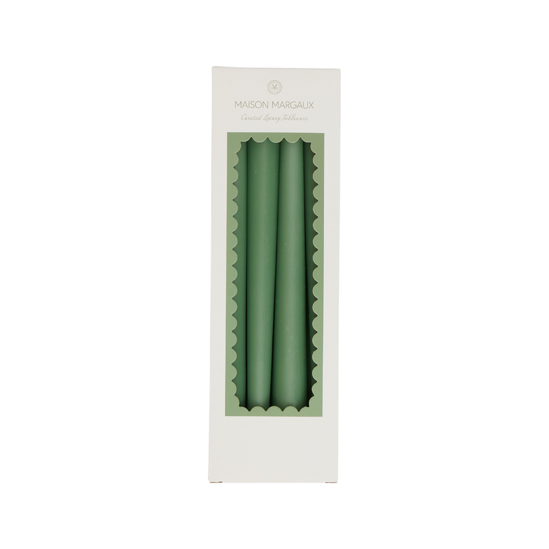 Sage Green Tapered Candles, Set of 8