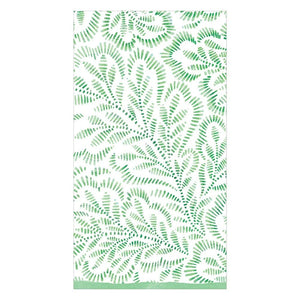 Block Print Leaves Paper Guest Towel Napkins, Set of 15