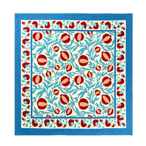 Grenadine Blue & Red Napkins, Set of 6