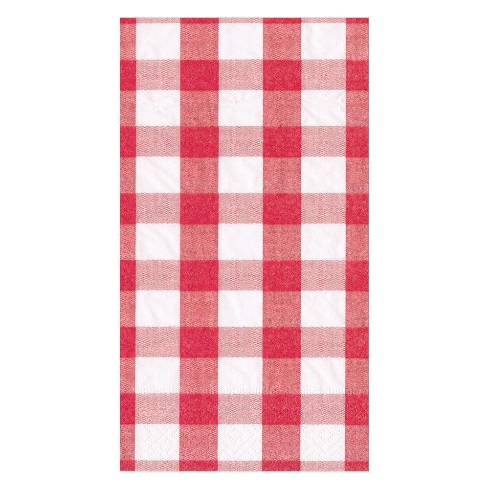 Gingham Paper Guest Towel Napkins, Set of 15