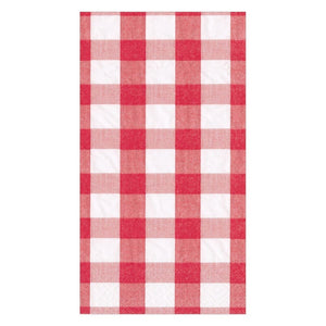 Gingham Paper Guest Towel Napkins, Set of 15