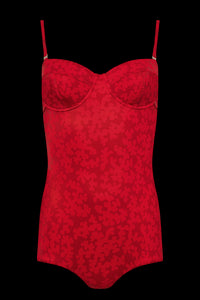 The Regina One-Piece in Red Coral