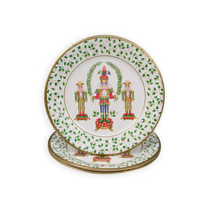 Nutcracker Christmas Dinner Plates, Set of 8